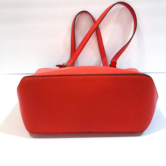 Anne Klein Tangerine Orange Lily Tote Bag - Picture 6 of 8